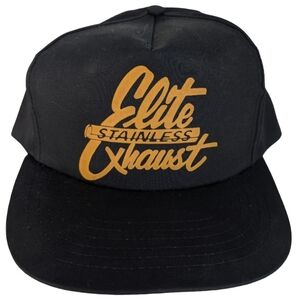 Vintage Elite Exhaust Men's Black Snapback Trucker Hat